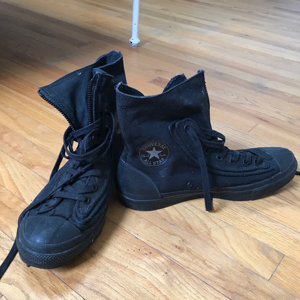 Converse Monochrome black high tops